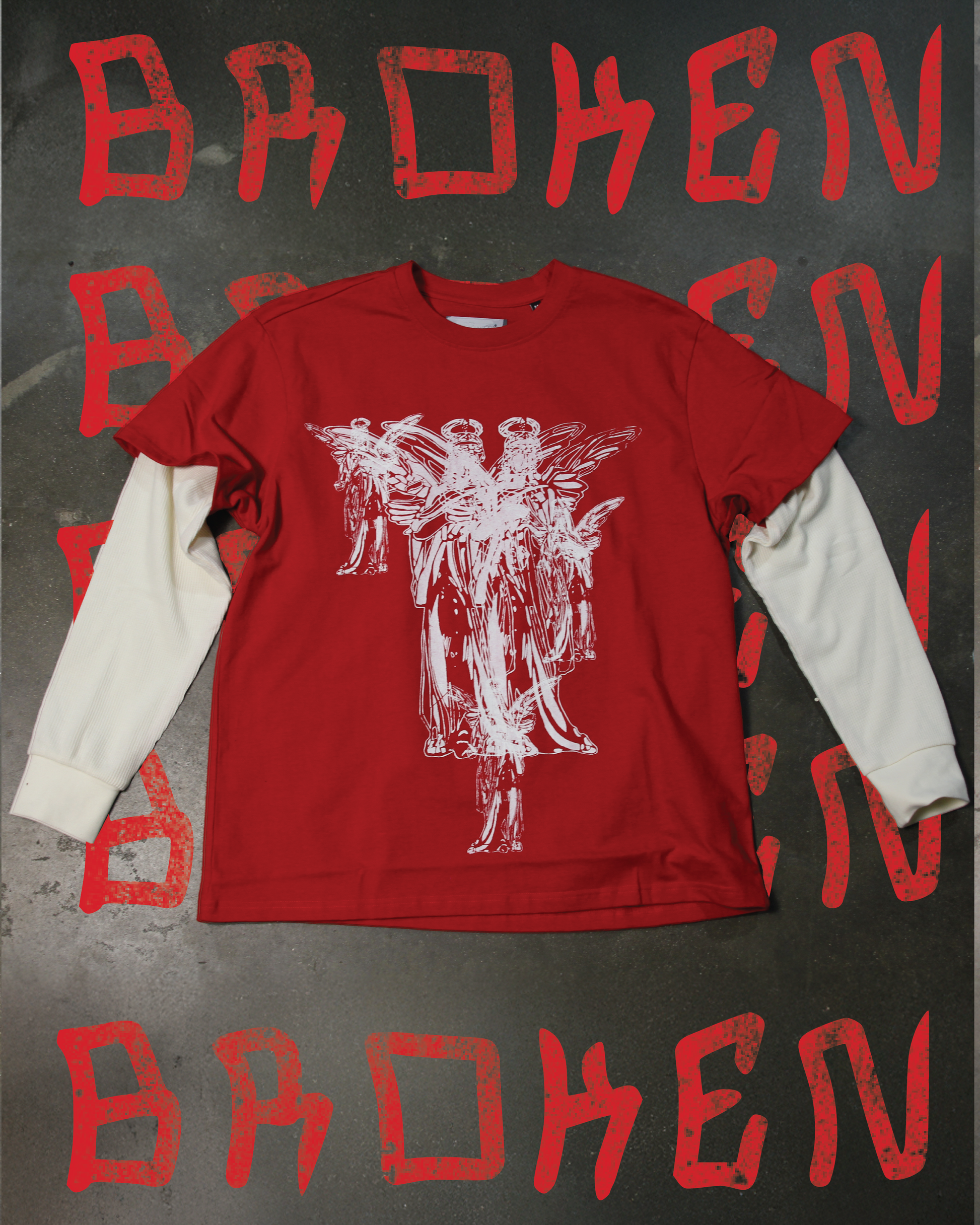 Skater tee with thermal sleeves