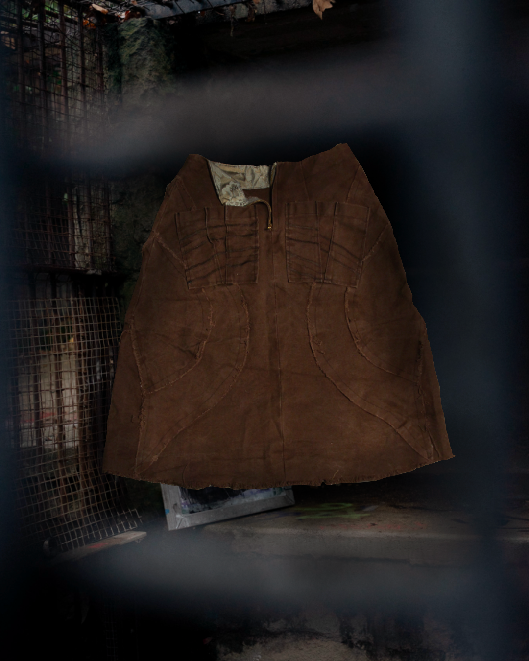 Broka 10/10 Brown Denim Skirt