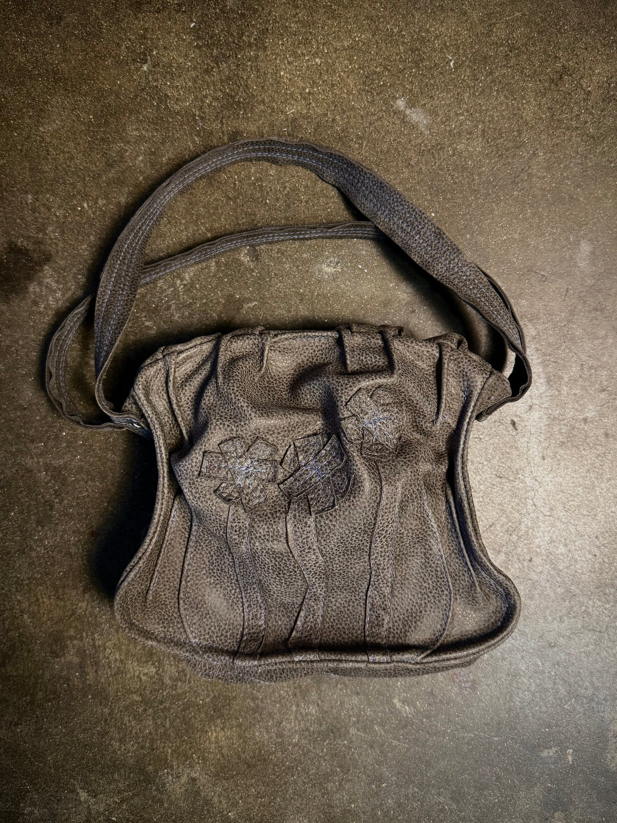 Flower Bag (1 of 1 scuffed black leather)
