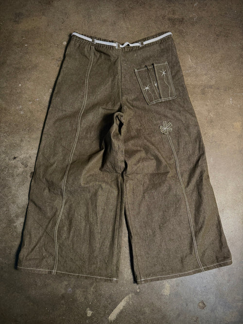 Flower Track Pants (1 of 1 Green Denim)