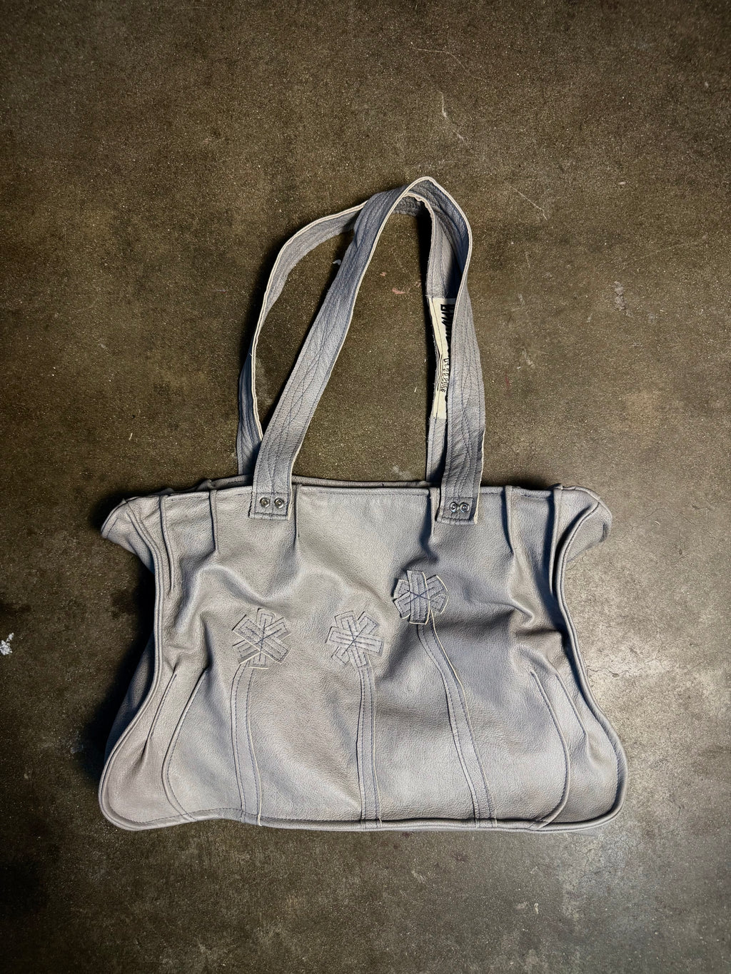 Flower Field Bag (1 of 1 Grey Leather)