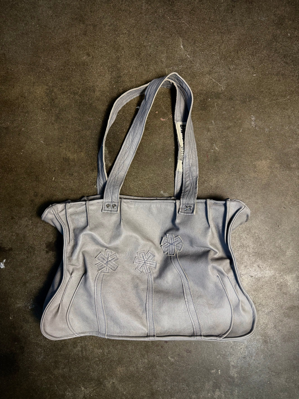 Flower Field Bag (1 of 1 Grey Leather)