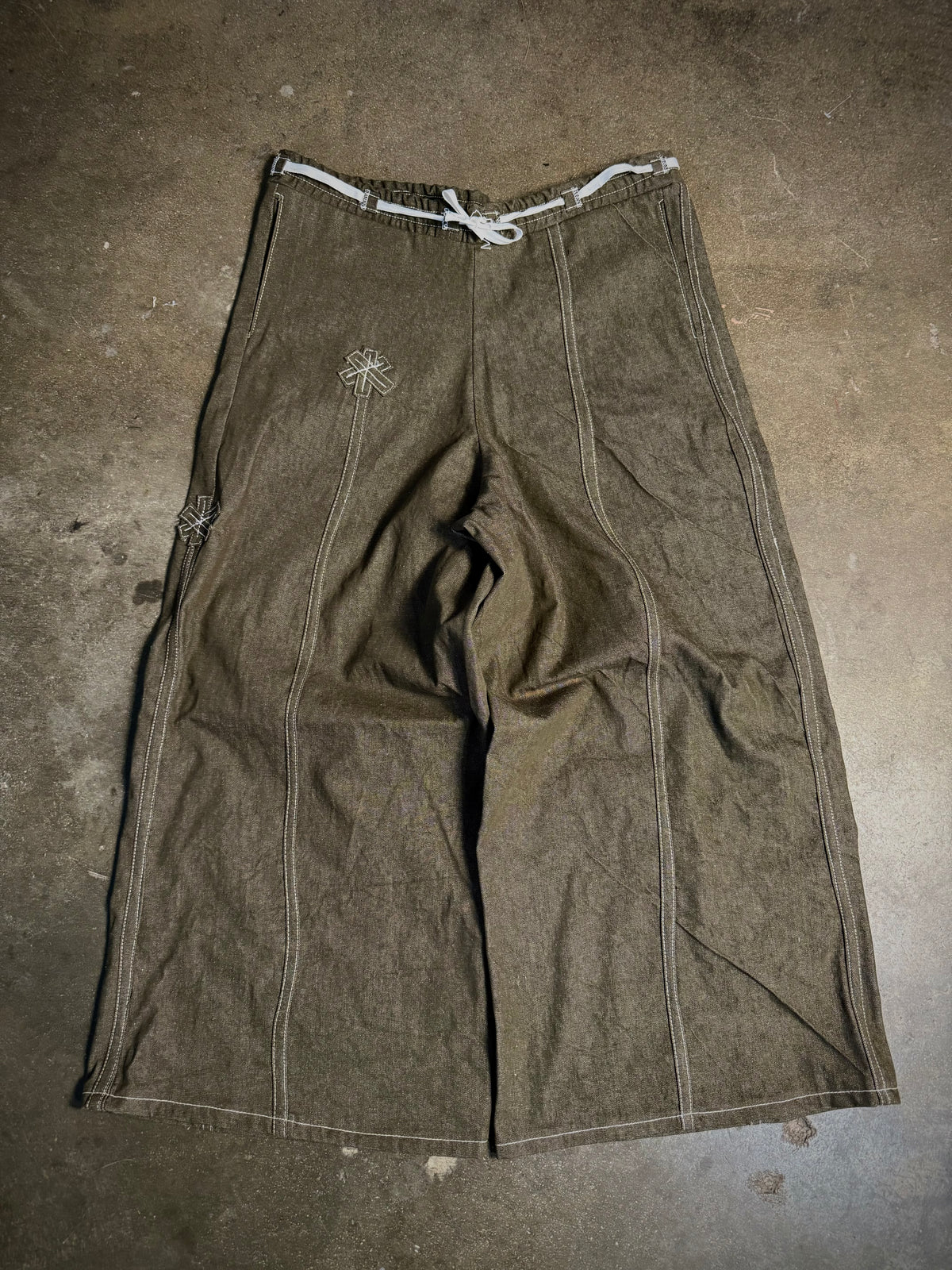 Flower Track Pants (1 of 1 Green Denim)