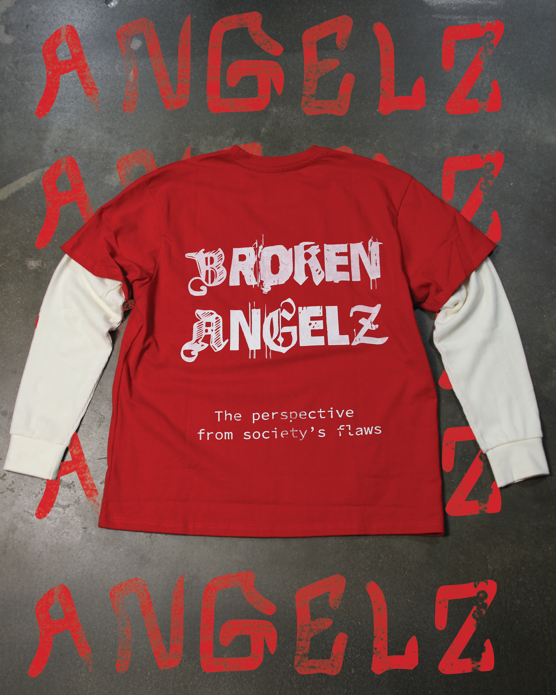 Skater tee with thermal sleeves